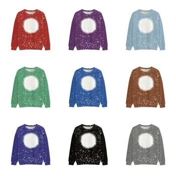 Сублимационный празен пуловер с кръгло деколте и дълъг ръкав, Женски и Детски Мъжката есенно-зимна за топлопреминаване, печат на лого