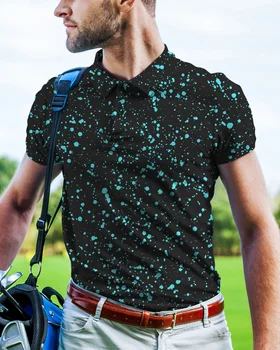 Тениска-поло Infinite Galaxies с художествен принтом, тенденция риза, летни дрехи по поръчка с къс ръкав