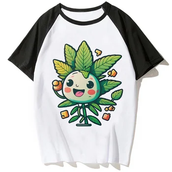 Тениска с плевелите, дамски графична градинска дрехи, лятна тениска с комиксами манга за момичета, градинска облекло