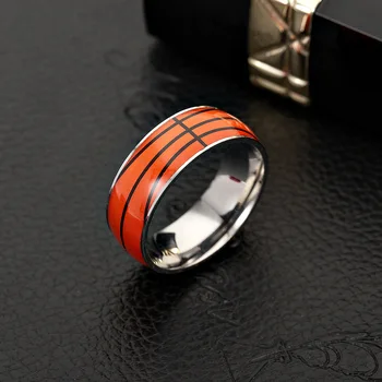 Уникални пръстени от неръждаема стомана с orange емайл за мъже и жени, пръстени ангажимент за двойки, минималистичные спортни пръстени, бижута за партита, подаръци