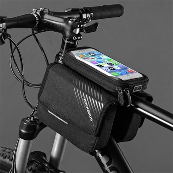 Чанта за мобилен телефон със сензорен екран от Tpu, Седельная чанта за планински велосипед, Найлон Водоустойчива Велосипедна чанта