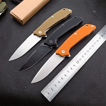 Черно Имперски Сгъваем Нож D2 Blade Tactical Survival Camping Джобен Открит G10 дръжка за Подарък с Кухненски EDC Ловен нож