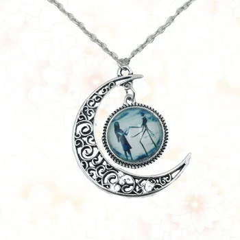 Висулка във формата на Луната, Стъклена верига, колие, огърлица за бр, бижута подарък за namodado