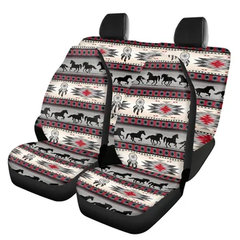 Модни калъфи за автомобилни седалки с племенните шарките на ацтеките Универсален кола протектор Набор от възглавници и Аксесоари За интериора на Седалки за автомобили Seat 2023
